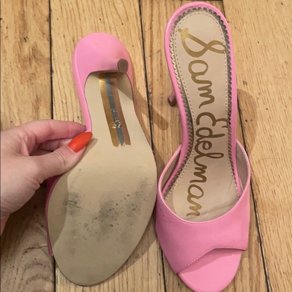 Sam Edelman Pink Patent Slide - Picture 2 of 3